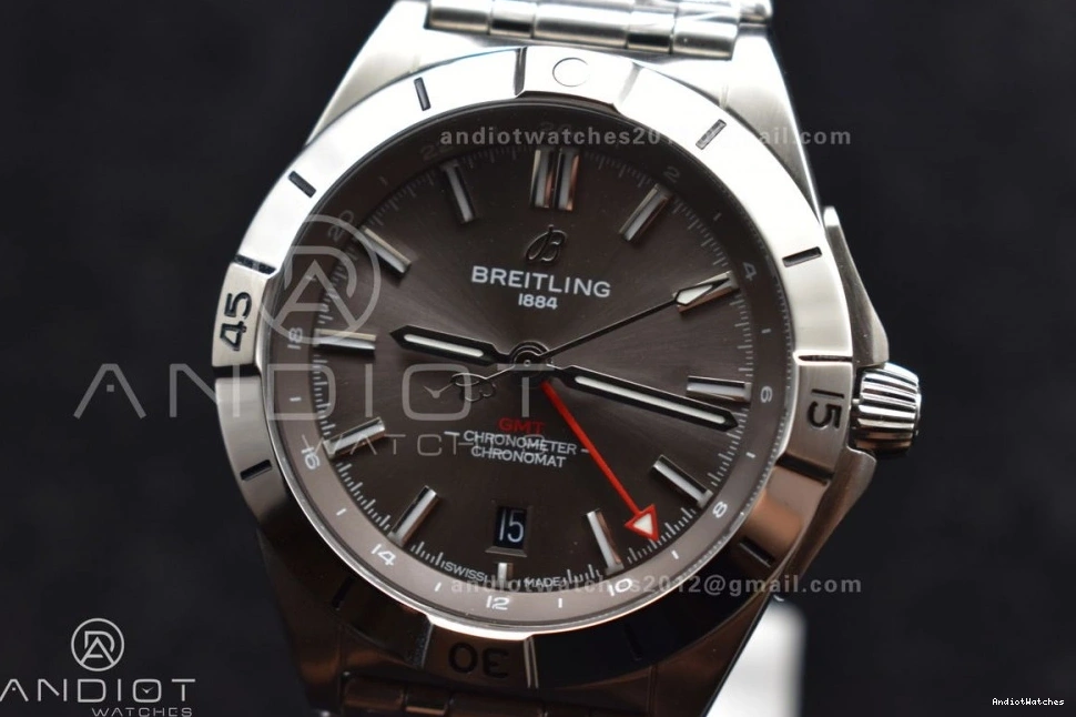 SoftTouch Grey on GMT SS Chronomat Bracelet 529 40mm A Edition Breitling Best Automatic Dial 1:1 Factory BLS 0406